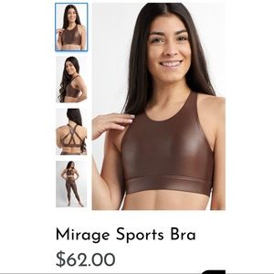 Savvi Brown Mirage Sports Bra Size Medium